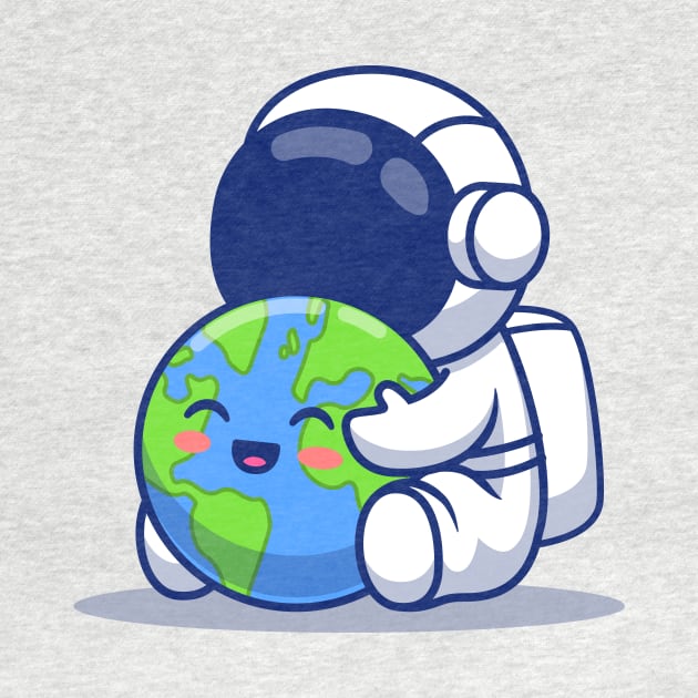 Cute Astronaut Holding Earth by Catalyst Labs